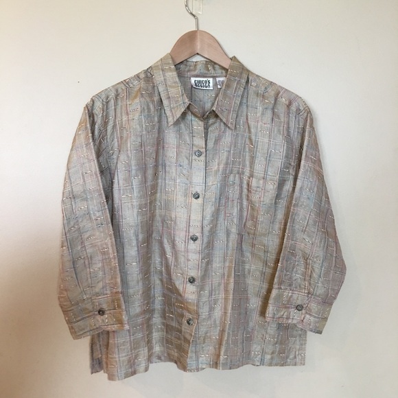 Chico’s top size 2 (like L/12) - Picture 1 of 5